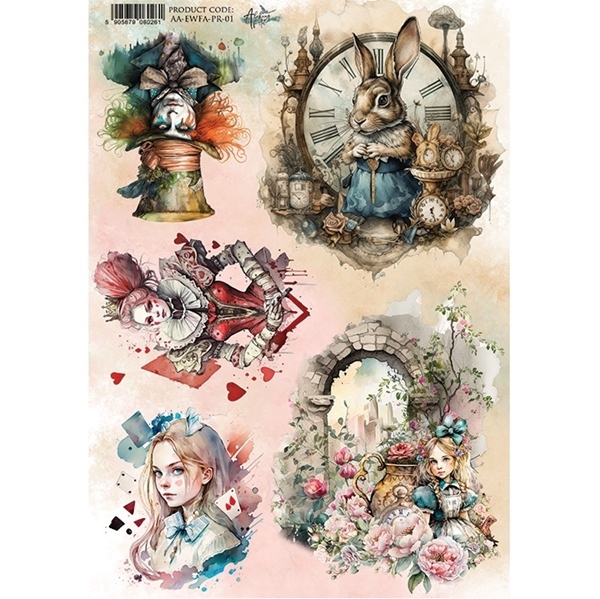 Papierowy Kufer - Art Alchemy - Papier ryżowy Alice 01