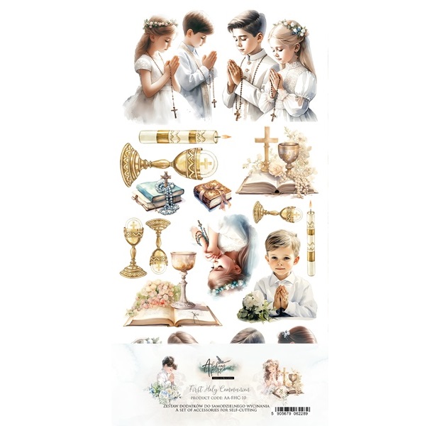 Papierowy Kufer - Art Alchemy - Zestaw dodatków do wycinania 15,2x30,5 First Holy Communion