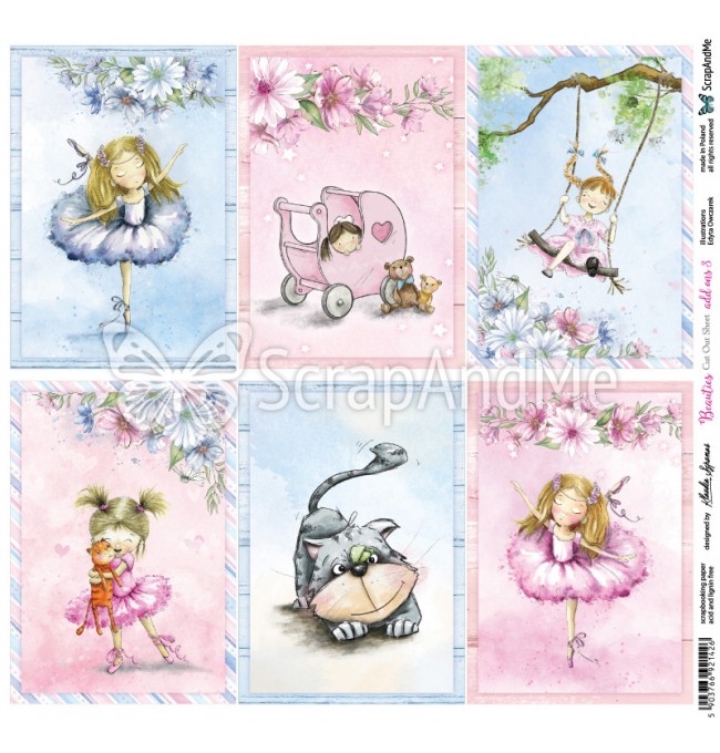 Papierowy Kufer - ScrapAndMe - Papier 30,5x30,5 cm BEAUTIES add ons 3