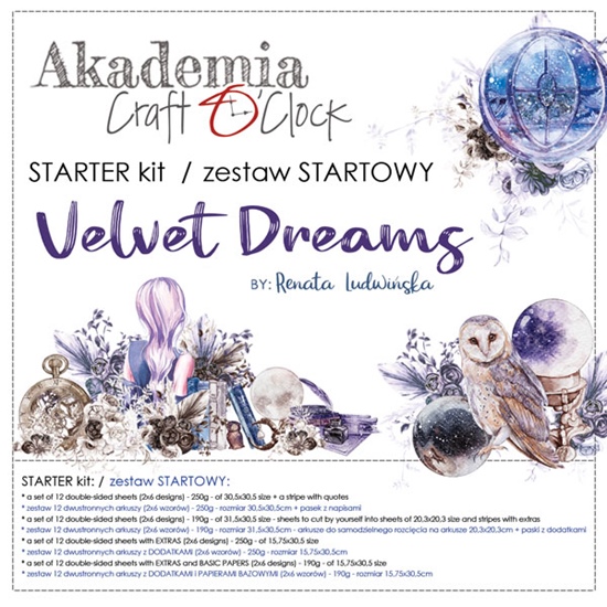 Papierowy Kufer - Craft o'clock - VELVET DREAMS - Akademia