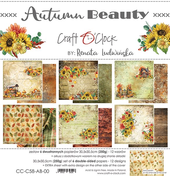 Papierowy Kufer - Craft o'clock - Zestaw papierów 30,5x30,5 cm AUTUMN BEAUTY