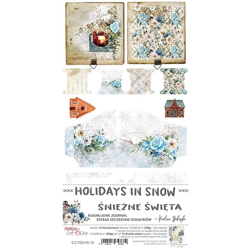 Papierowy Kufer - Craft o'clock - Zestaw Junk Journal HOLIDAY IN SNOW