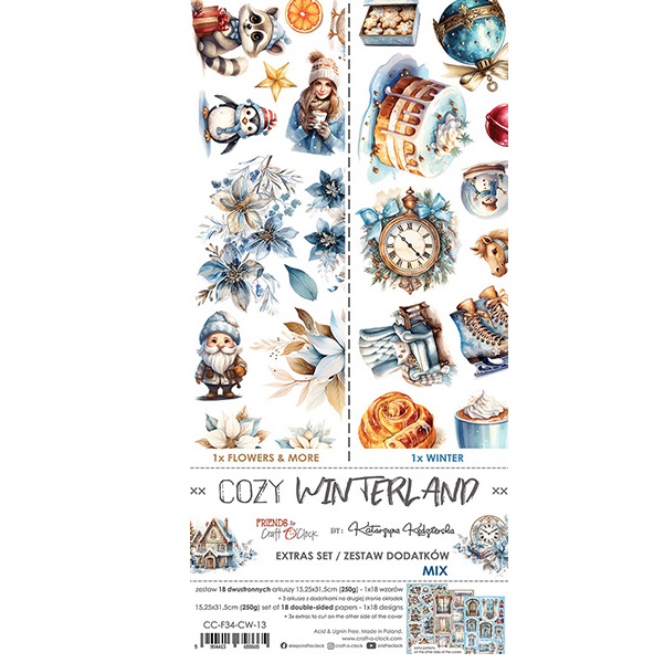 Papierowy Kufer - Craft o'clock - Zestaw dodatków do wycinania COZY WINTERLAND MIX