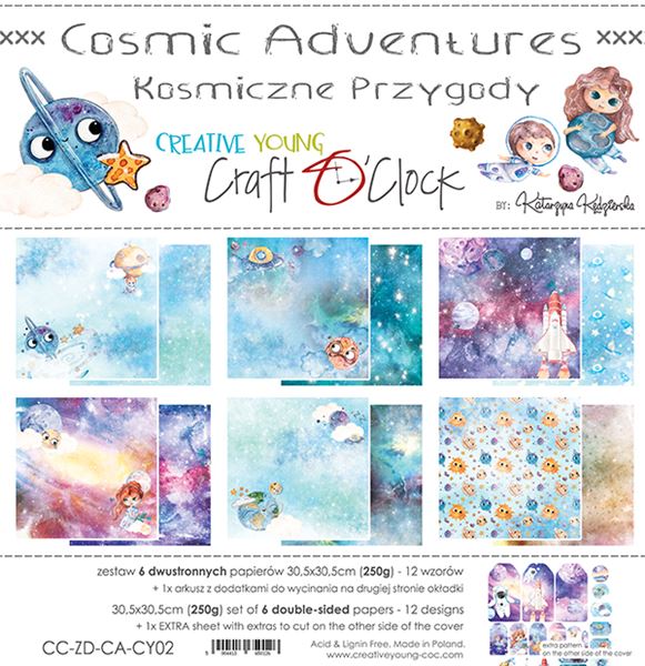 Papierowy Kufer - Craft o'clock - Zestaw papierów 30x30 Cosmic Adventure