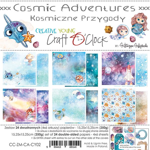 Papierowy Kufer - Craft o'clock - Zestaw papierów 15.25x15.25 Cosmic Adventure