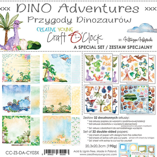 Papierowy Kufer - Craft o'clock - Zestaw specjalny Dino Adventure