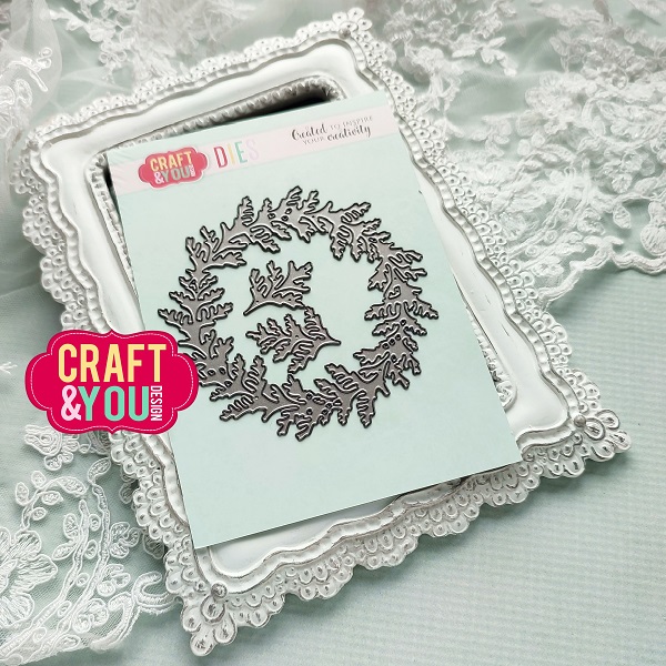 Papierowy Kufer - Craft & You - Wykrojnik CW206 Wianek z listkami