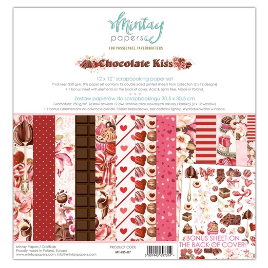 Papierowy Kufer - Mintay Papers - Zestaw papierów 30,5x30,5 CHOCOLATE KISS