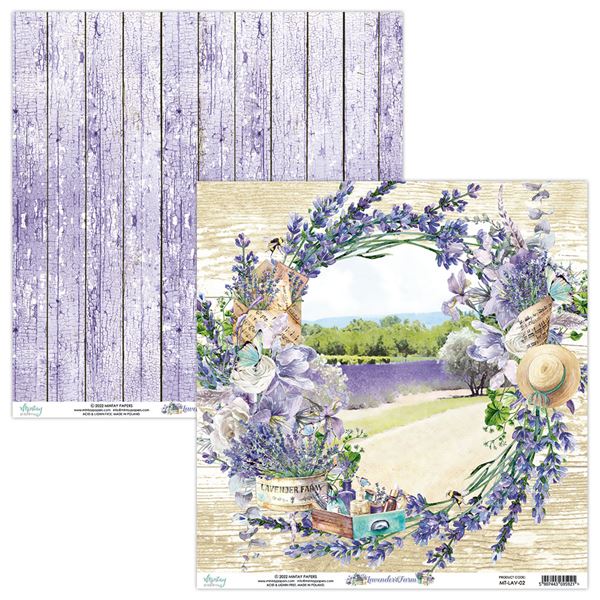 Papierowy Kufer - Mintay Papers - Papier 30,5x30,5 LAVENDER FARM 02