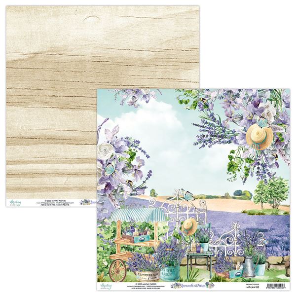 Papierowy Kufer - Mintay Papers - Papier 30,5x30,5 LAVENDER FARM 03