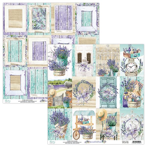 Papierowy Kufer - Mintay Papers - Papier 30,5x30,5 LAVENDER FARM 06