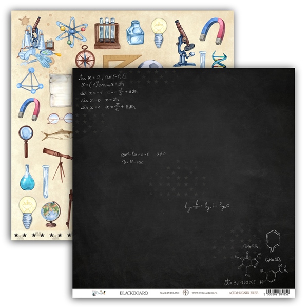 Papierowy Kufer - UHK Gallery - Papier 30,5x30,5 BLACKBOARD - OLD SCHOOL