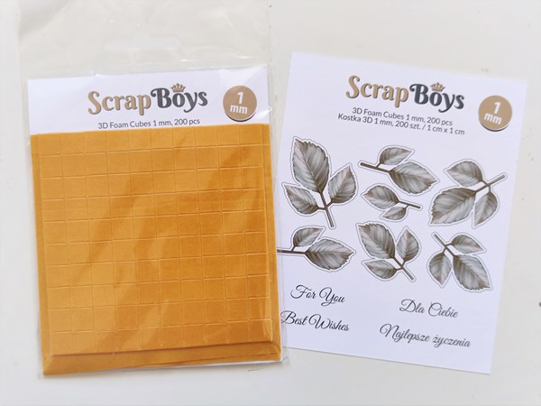 Papierowy Kufer - Scrap Boys - Kosteczki 3D dystansowe 1 mm 200szt.