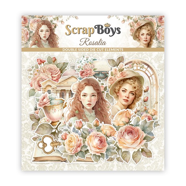 Papierowy Kufer - Scrap Boys - Die Cuts zestaw wyciętych elementów ROSALIA