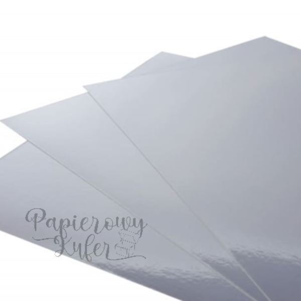 Papierowy Kufer - Papier lustrzany srebrny A4 300g