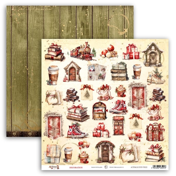 Papierowy Kufer - UHK Gallery - Papier 30,5x30,5 THE CHRISTMAS WORSHOP - DECORATION